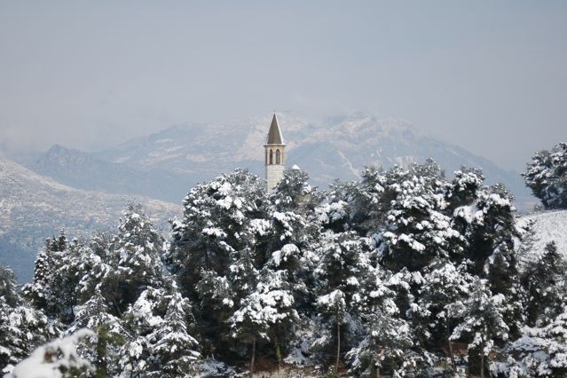 La neige sur les collines de Nice: Exceptionnel mais tellement beau!